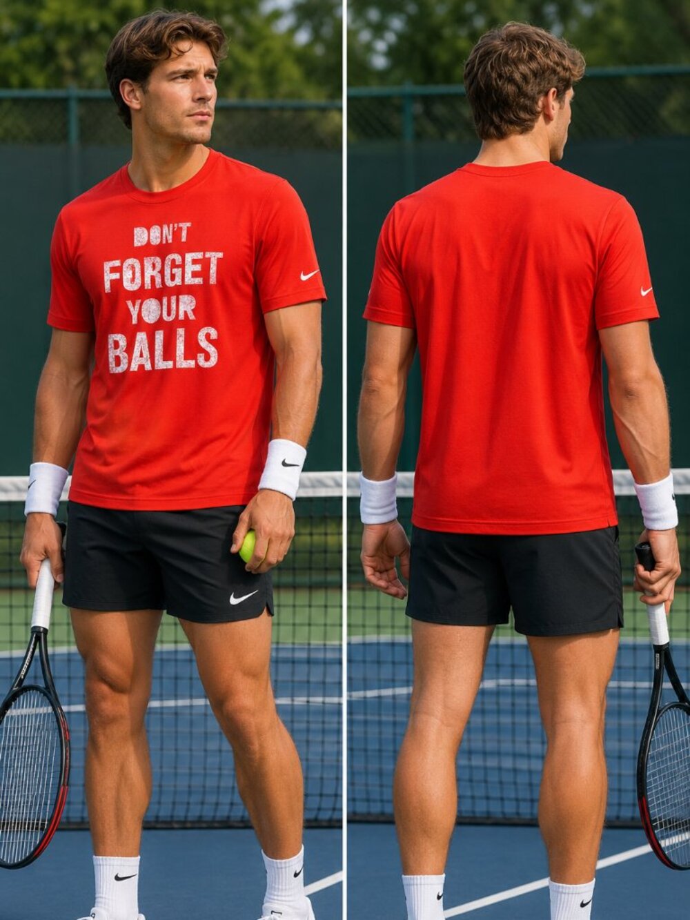 Nike Dri-FIT “Don’t Forget Your Balls” Tennis Shirt - Men’s Size Small - NWT